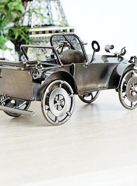 供应仿真精美家居金属老爷车模型精美敞篷老爷车摆件二色混发Q28