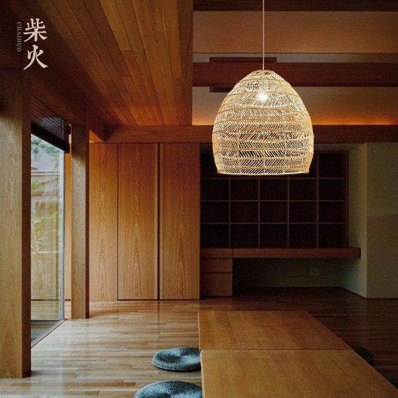 日式吊灯田园创意藤艺藤编灯罩卧室餐厅服装店禅意茶室东南亚吊灯,淘宝优惠券,粉丝福利购,淘宝优惠卷