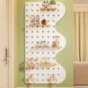Solid wood hole board door back entrance wall storage rack children's desk background wall shape display rack hanging board partition