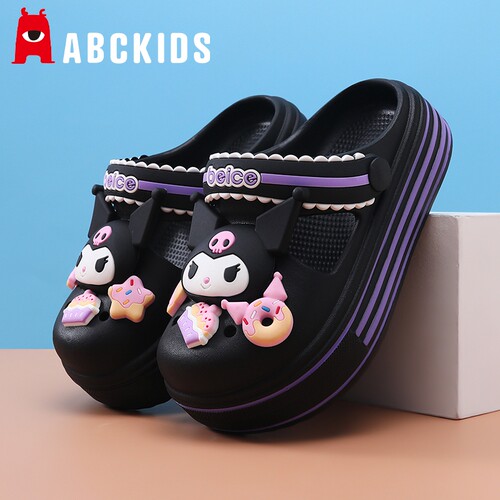 abckids儿童洞洞鞋女童拖鞋夏季新款凉拖宝宝防滑软底女孩沙滩鞋 - 图3