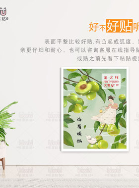 消防栓柜门贴纸高级感装饰消火栓