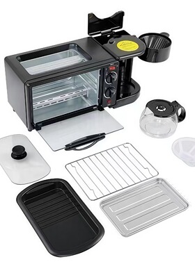 出口早餐机三合一早餐机烤面包机breakfast maker家用烤箱