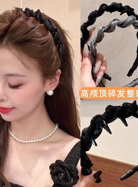 小香风高级手工绕珠波浪防滑带齿