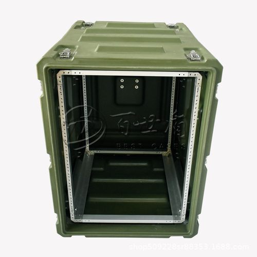 14U短款减震机架箱 服务器机箱19英寸标准滚塑机柜可移动 - 图1