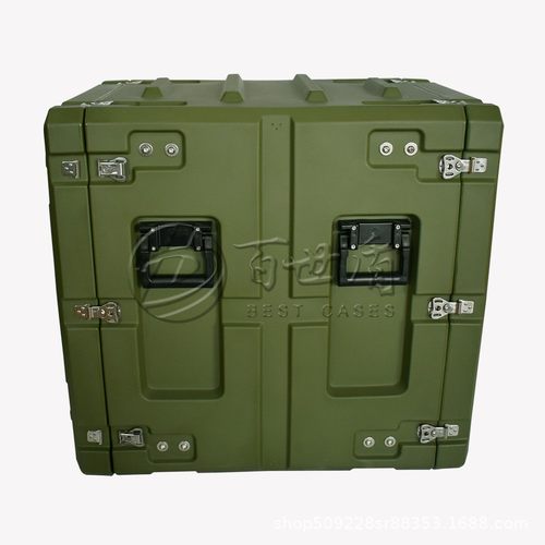 14U短款减震机架箱 服务器机箱19英寸标准滚塑机柜可移动 - 图0