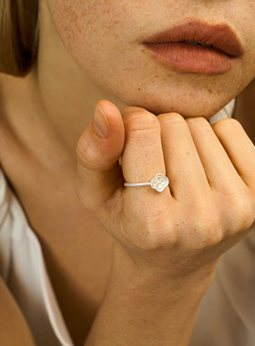 庄园系列｜海棠珍珠餐盘戒指