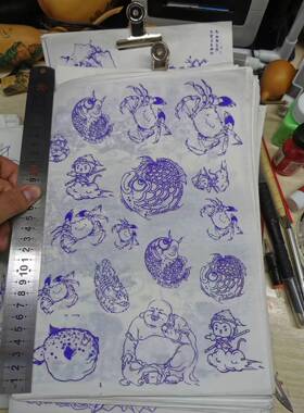 葫芦玉竹转印纸小图偏，送5毫升转印油，新手神器快速起稿，线稿