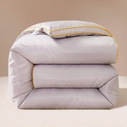 FUANINAIART家纺贡缎提花大豆黄金丝被单双人被子被芯送皮革包装