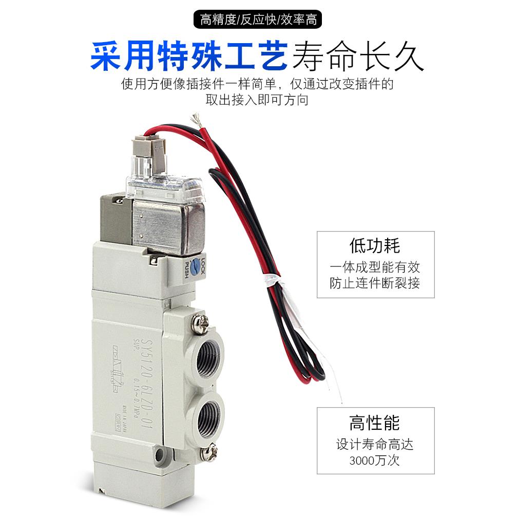 气动控制电磁阀SY3120-5LZD-M5/9120/7120/SY5120-6LZD-01/5GD - 图3