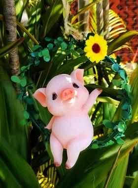 民宿花园户外庭院子装饰品阳台小摆件幼儿园墙壁挂树上布置造景