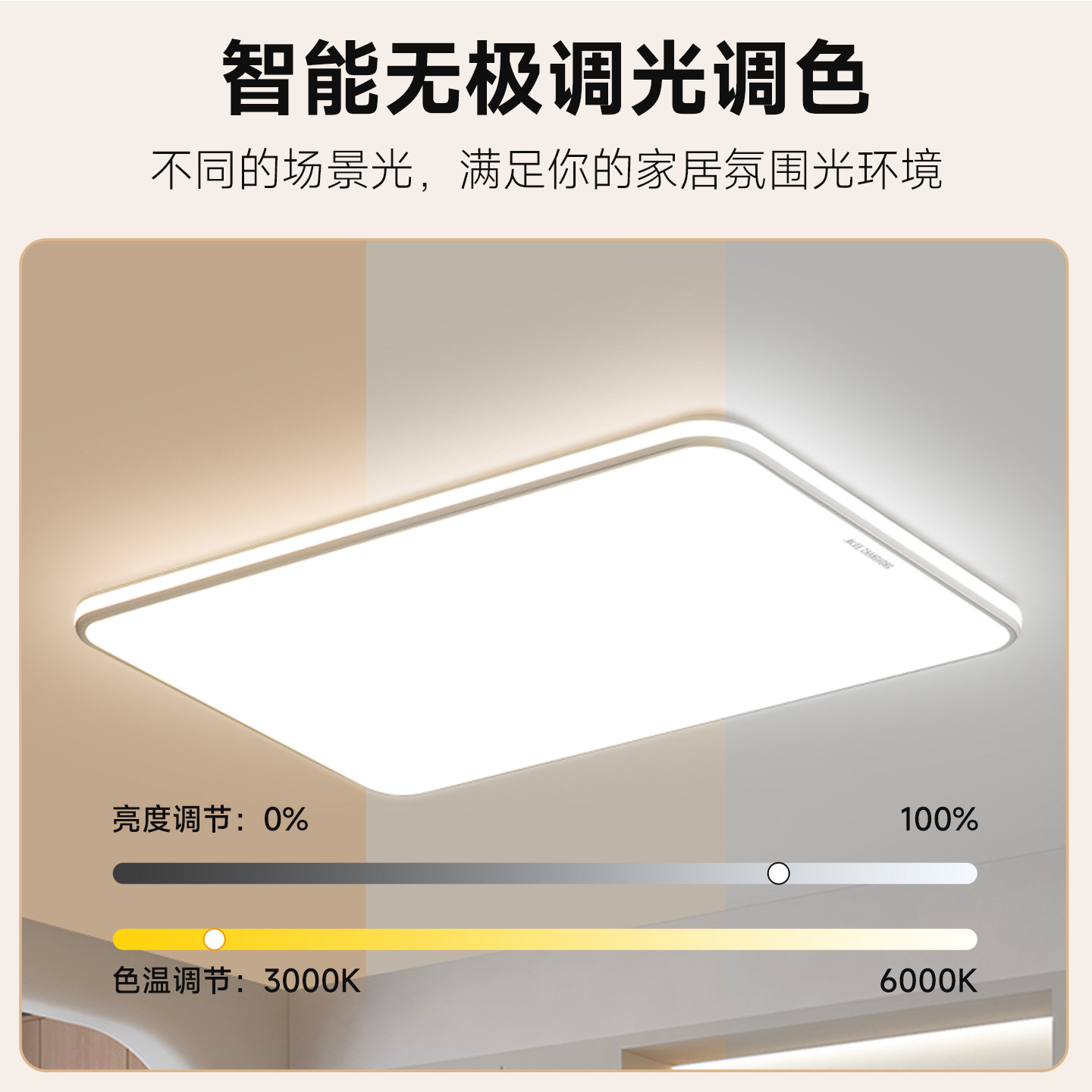 长虹客厅吸顶灯2026新款现代简约大气主灯全光谱护眼全屋套餐灯具,淘宝优惠券,粉丝福利购,淘宝优惠卷