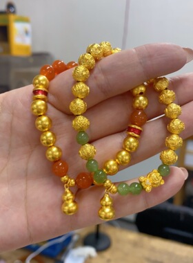 金包银手串珐琅彩古法葫芦手链