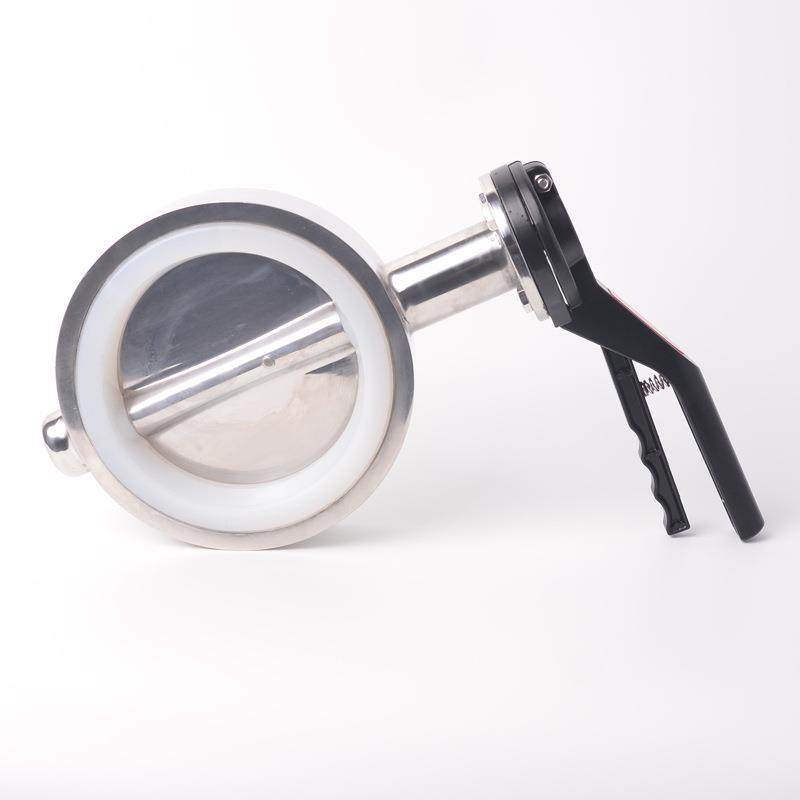 304不锈钢鸭嘴对夹蝶阀卫生级手动广式涡轮法兰对夹D71X-16P-DN50,淘宝优惠券,粉丝福利购,淘宝优惠卷