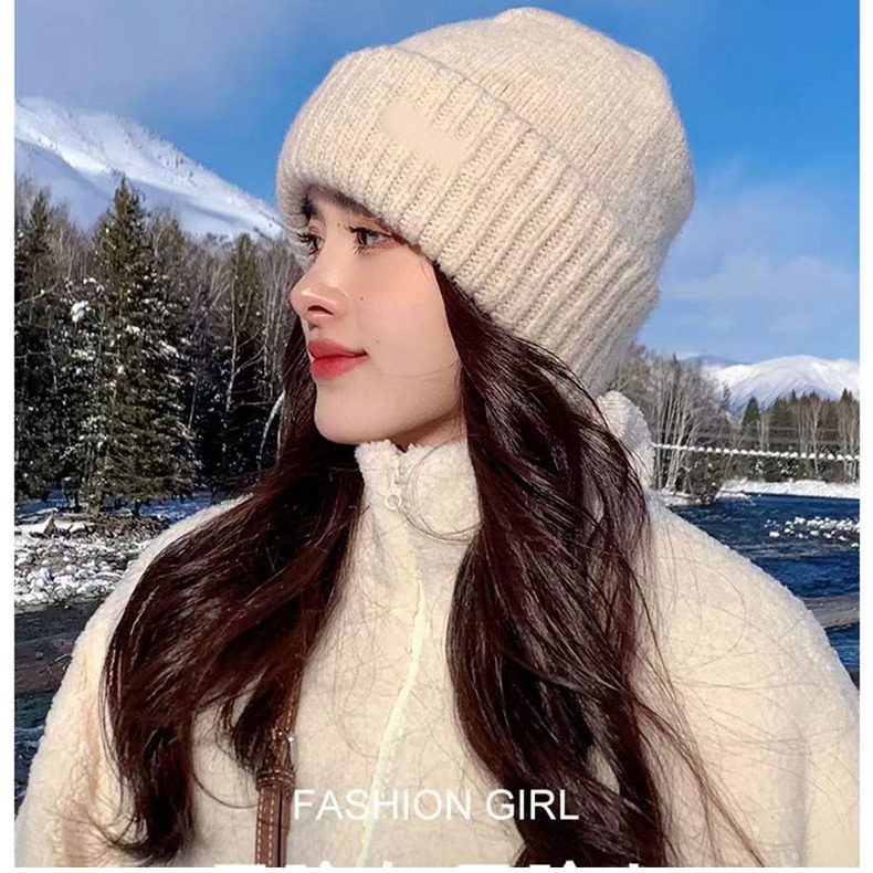 新款毛线帽子女秋冬季加绒加厚保暖堆堆冷帽大头围护耳百搭针织帽,淘宝优惠券,粉丝福利购,淘宝优惠卷