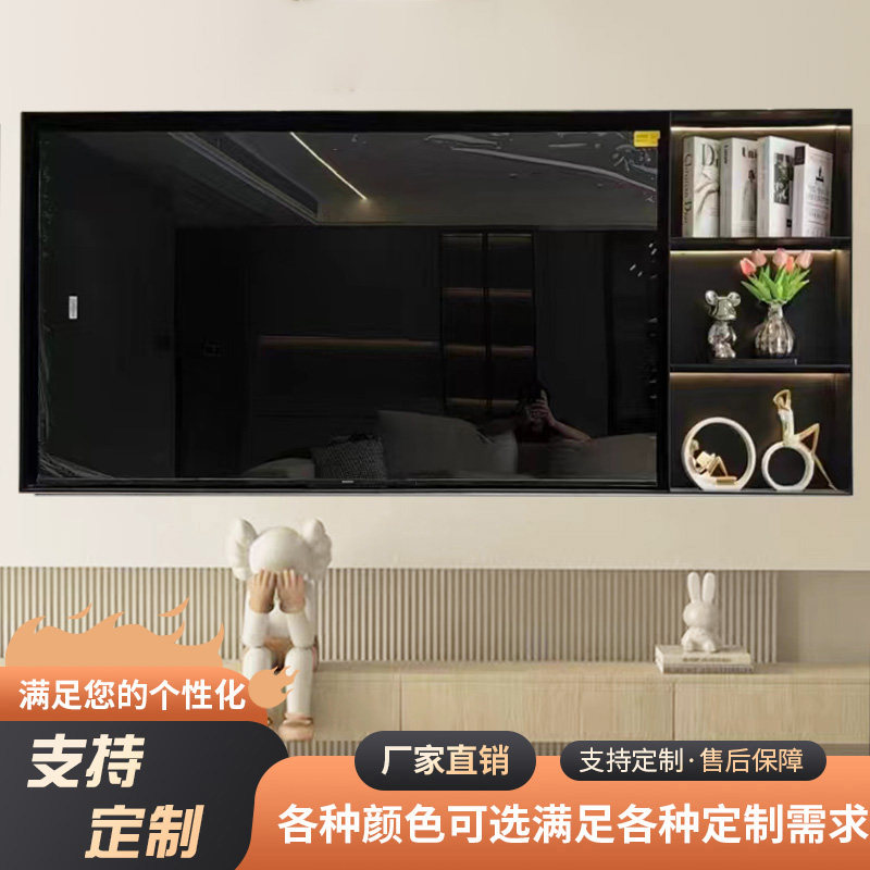 成品不锈钢电视机壁龛嵌入式客厅65寸75寸85寸电视金属框展示书柜,淘宝优惠券,粉丝福利购,淘宝优惠卷