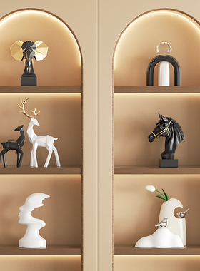 轻奢几何大象雕塑摆件