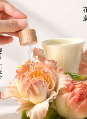 南北李记洛阳牡丹花王杯香薰礼盒