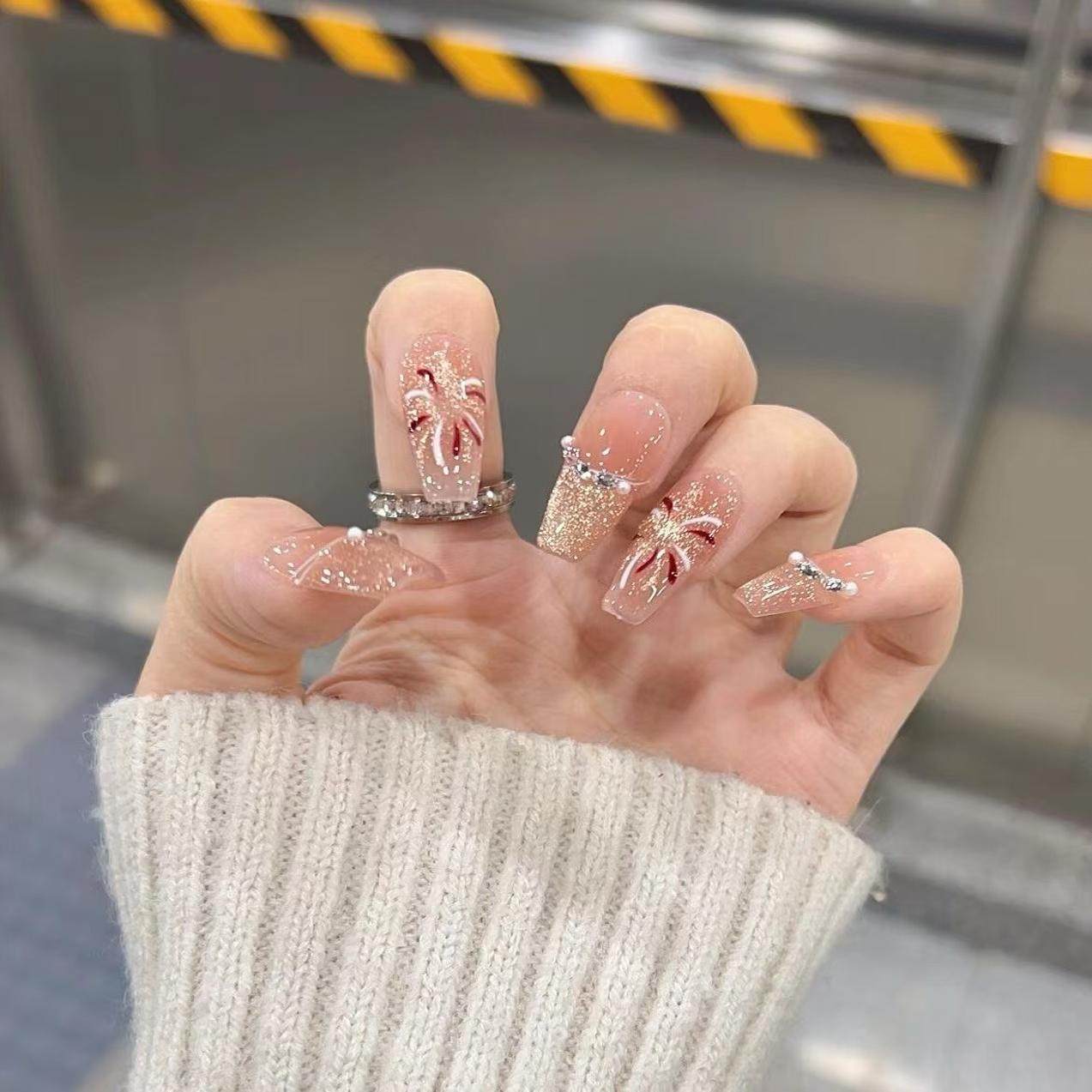 2025秋冬新款设计师款法式猫眼高级感轻奢纯手工美甲贴片穿戴甲,淘宝优惠券,粉丝福利购,淘宝优惠卷