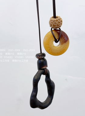 捧猫家~民族风几何长款项链