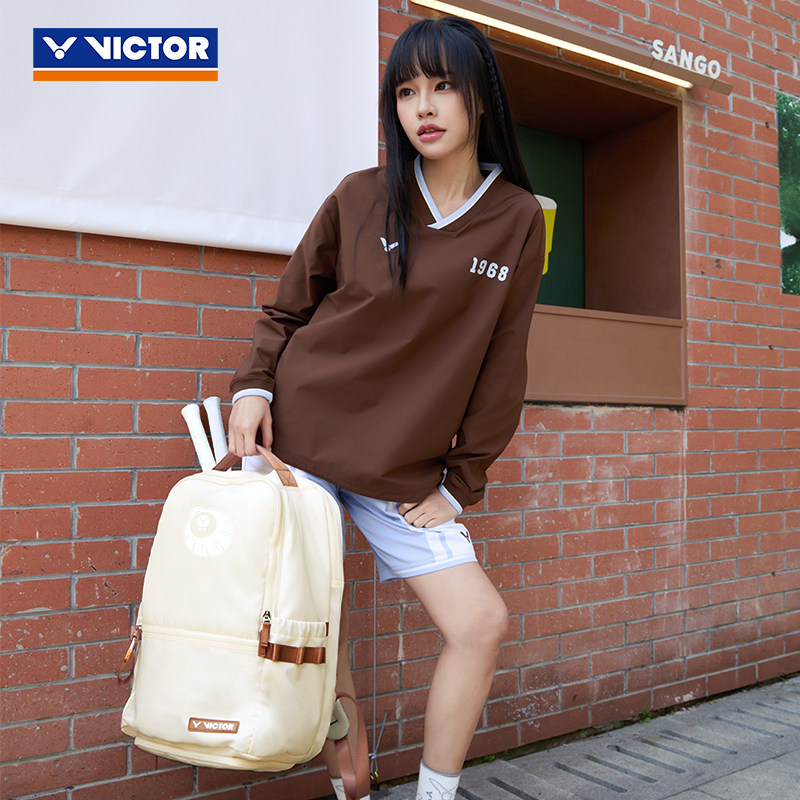 VICTOR Lightweight shoulder independent racket badminton bag men's and women's sports large capacity backpack BR5075