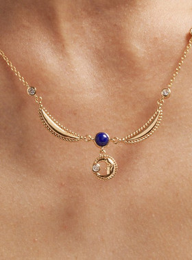 Amber Lollipop宝石金色吊坠项链高级感轻奢锁骨链2025新款礼物