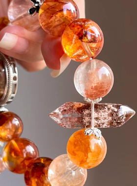 天然水晶黄幽灵魔盒黄胶花幽灵