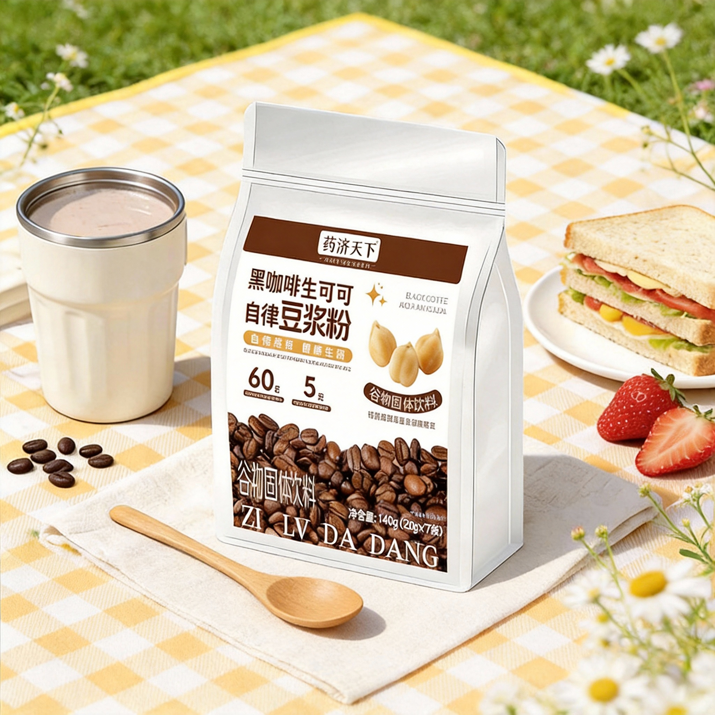 黑咖啡生可可自律豆浆粉营养早餐代餐即冲即饮冲泡健康饱腹豆浆粉,淘宝优惠券,粉丝福利购,淘宝优惠卷