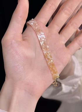 复古华丽宫廷风小米珠编织手链女