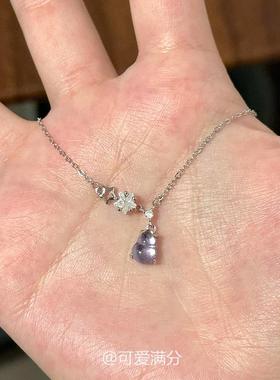紫色葫芦星星项链新中式轻奢气质