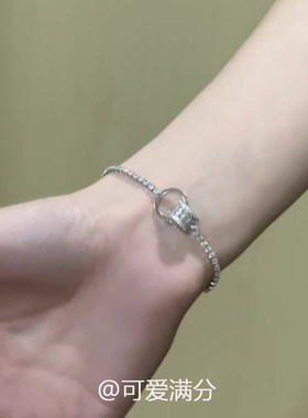 韩系环环相扣小蛮腰手链精致轻奢