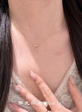 金色蝴蝶项链百搭轻奢时尚锁骨链