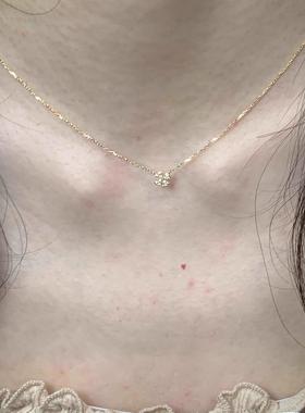 清冷感mini四叶草极细项链女高级