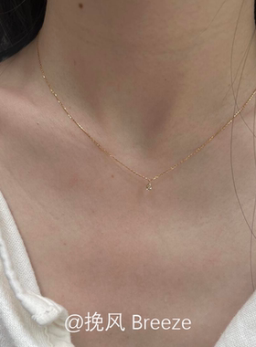 水滴极细项链款女夏海边轻奢简约