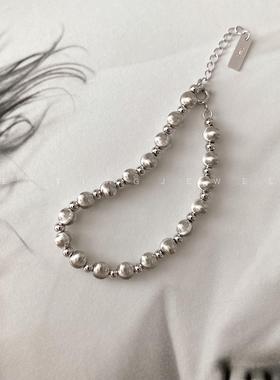 拉丝猫眼小圆珠手链轻奢小众气质