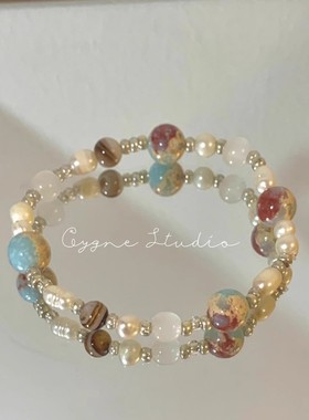 新中式寿山石手链女生气质高级感