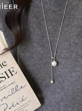 秋冬美拉德虎眼石金色项链老钱风