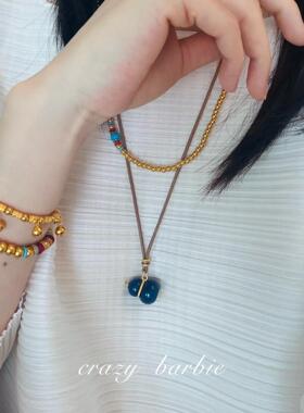 许我耀眼赵露思同款葫芦长款项链