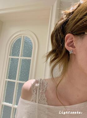 烟洗灰琉璃四叶草手链复古高级感