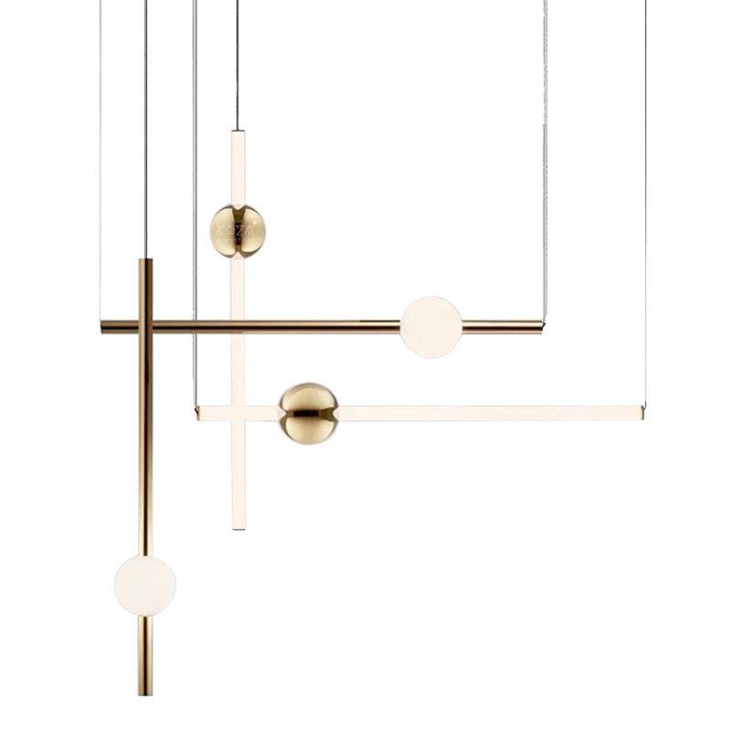 极简横竖条发光棒组合装饰吊灯店铺前台餐厅吧台橱窗艺术灯具 - 图1