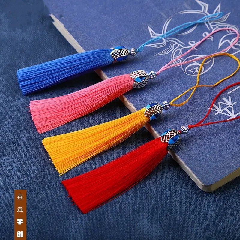 8cm景泰蓝流苏穗子书签珈蓝帽小吊穗服饰香囊香包挂饰中国风手工,淘宝优惠券,粉丝福利购,淘宝优惠卷