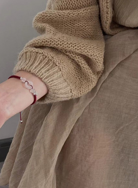 锦瑟年华新中式平安扣手绳福牌红绳编织手链女民族古风情侣手饰