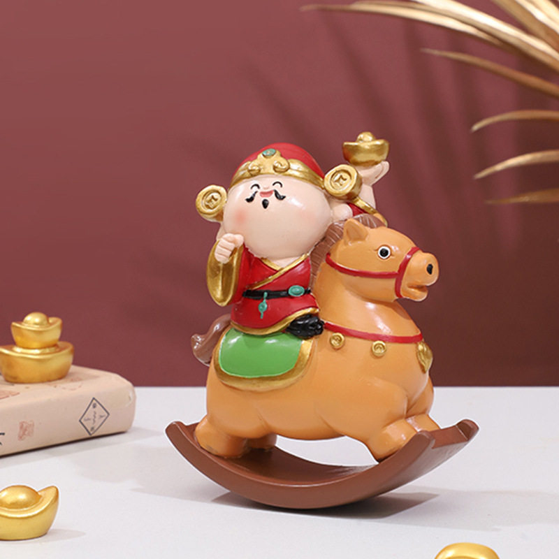 马上有钱财神爷摆件马年财神摇摇马办公桌工位玄学桌面装饰办公室,淘宝优惠券,粉丝福利购,淘宝优惠卷