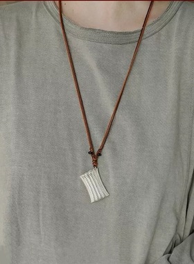 经典系列编织筐项链游牧风可调整小众高级感单耳酒壶毛衣链