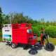 Electric fallen leaves and sweeping machine new energy vehicle-style leaf sweeper three brushes and one leaf sweeper