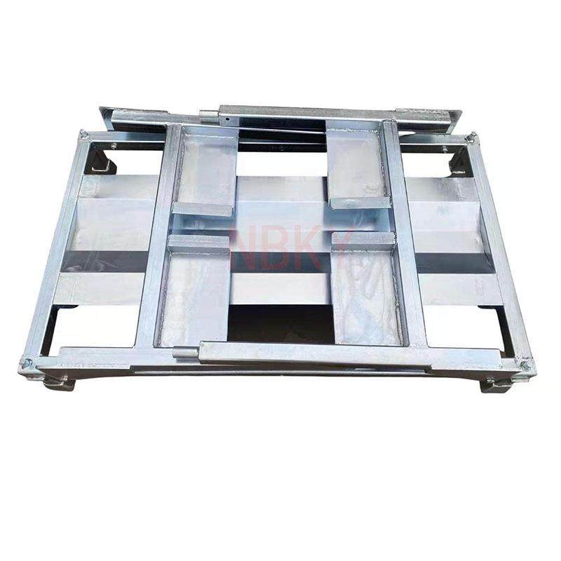 折叠堆垛架镀锌色大号汽车轮胎堆垛架保鲜库专用铁架子部件器具架,淘宝优惠券,粉丝福利购,淘宝优惠卷