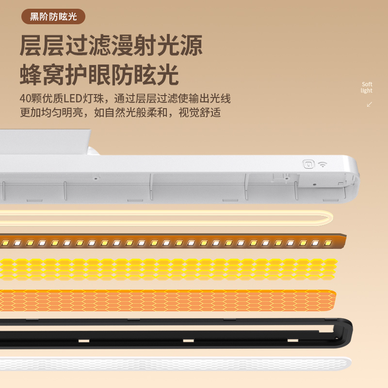 乐居宝台灯学生专用宿舍灯书桌学习磁吸酷毙灯led护眼充电床头灯