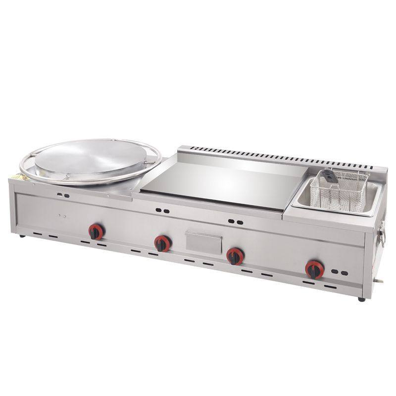 商用煎饼扒炉炸炉一体机燃气杂粮煎饼炉铁板烧手抓饼机器煎饼果子,淘宝优惠券,粉丝福利购,淘宝优惠卷