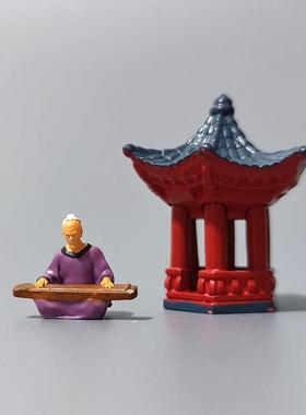 中国风微型小人古文字巴永勤微型景观假山景观美化装饰DIY小摆件