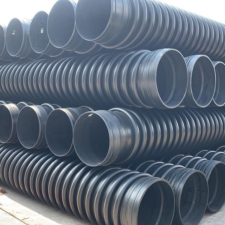 市政排水排污高密度聚乙烯PE克拉管B型hdpe缠绕增强结构壁管 - 图1