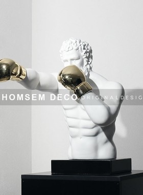 觉醒者人物大型雕塑摆设轻奢样板房间酒店人像软装饰品售楼处摆件